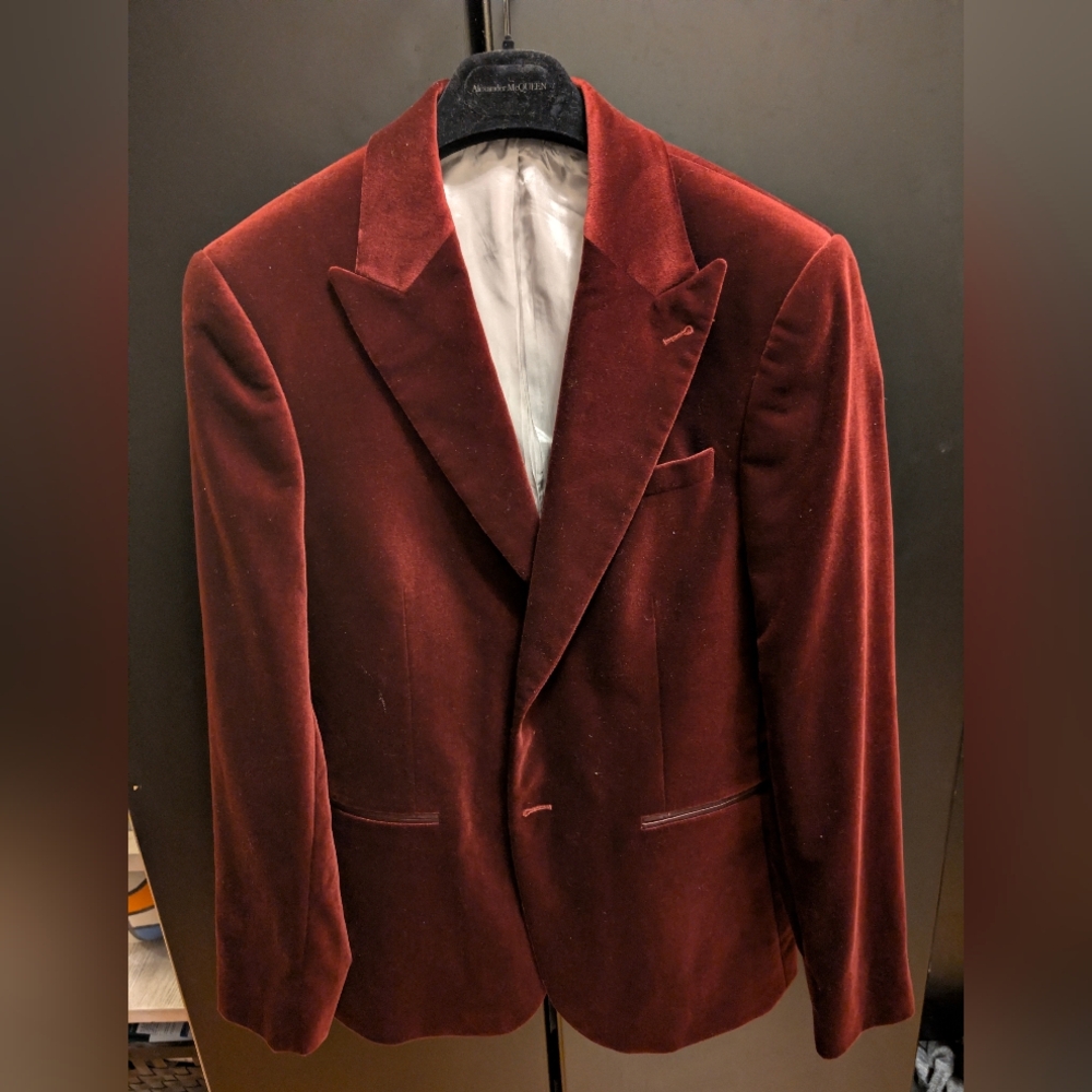Ted Baker Velvet Blazer in Rich Burgundy Size (Medium) 40R - Ted Baker Size 3